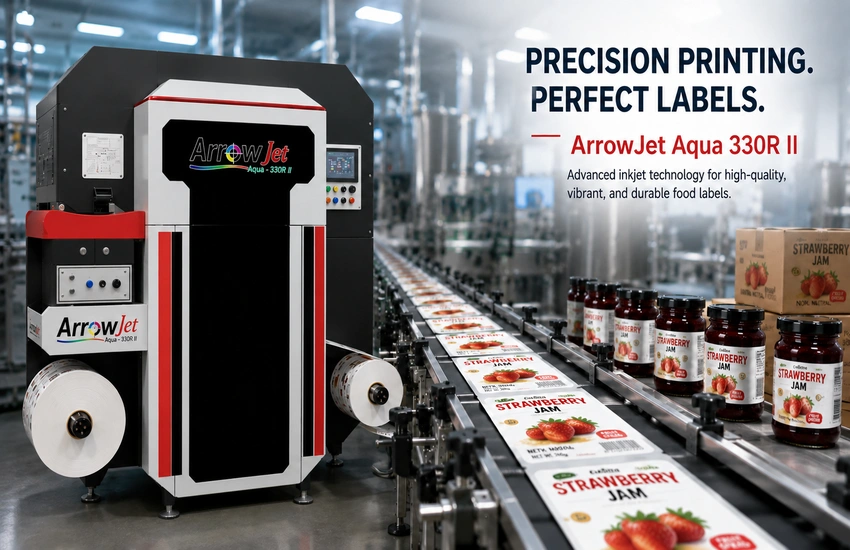 ArrowJet Aqua 330R II for water-based pigment food label production