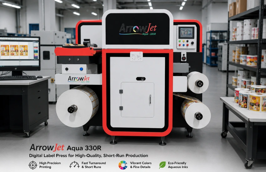 ArrowJet Aqua 330R digital label press