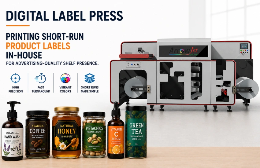 ArrowJet digital label press printing
