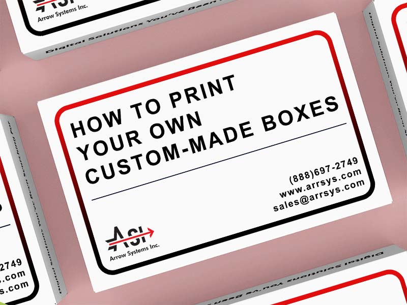 How to Print Your Own Boxes printed on a brown box