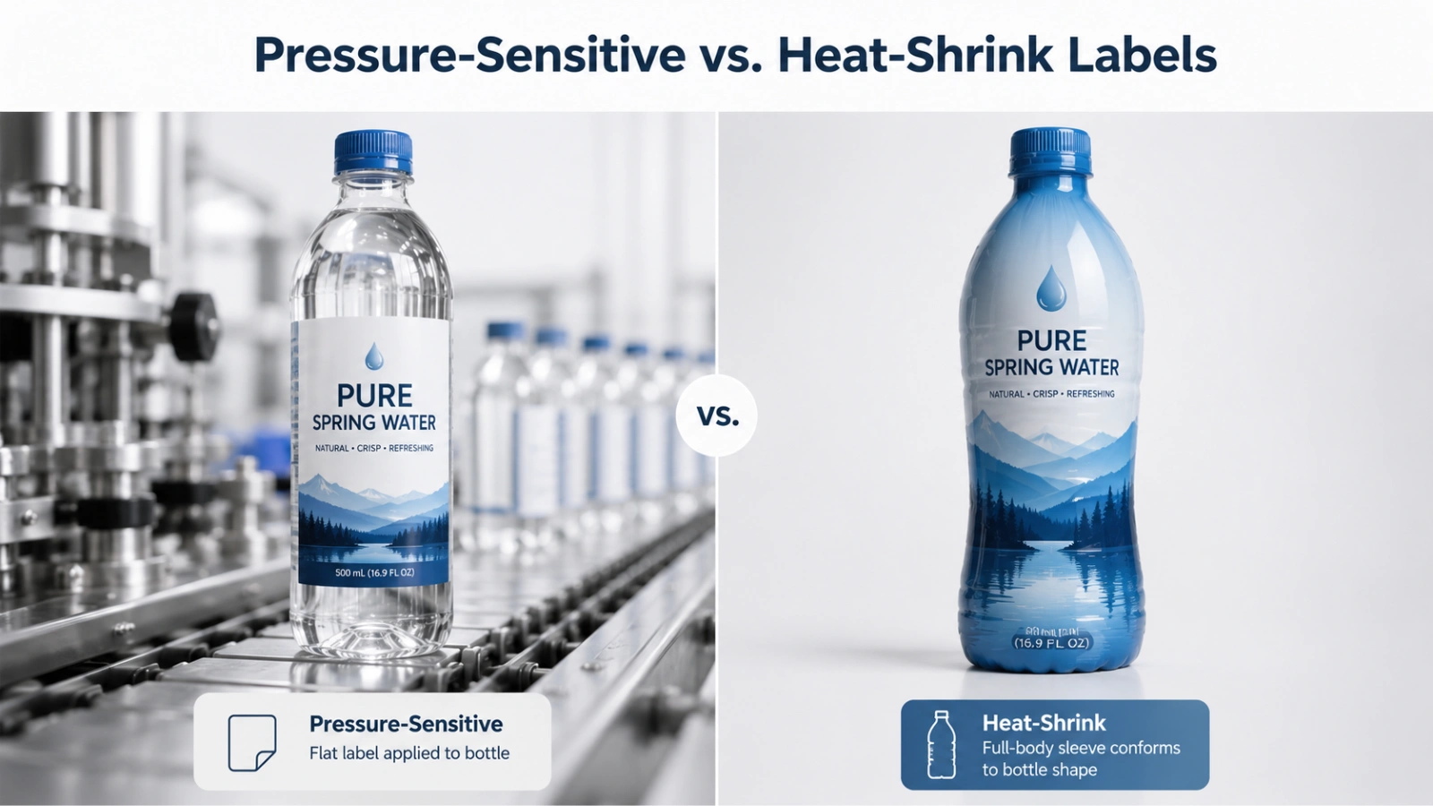 Pressure-Sensitive vs. Heat-Shrink Labels