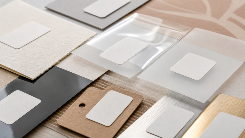 Industrial production example for types of label materials