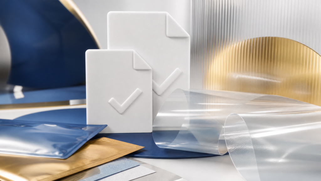 Flexible packaging materials beside supplier declarations and a European compliance review checklist