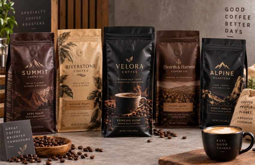 finished-coffee-pouches-degassing-valves-printed-stand-up-bags