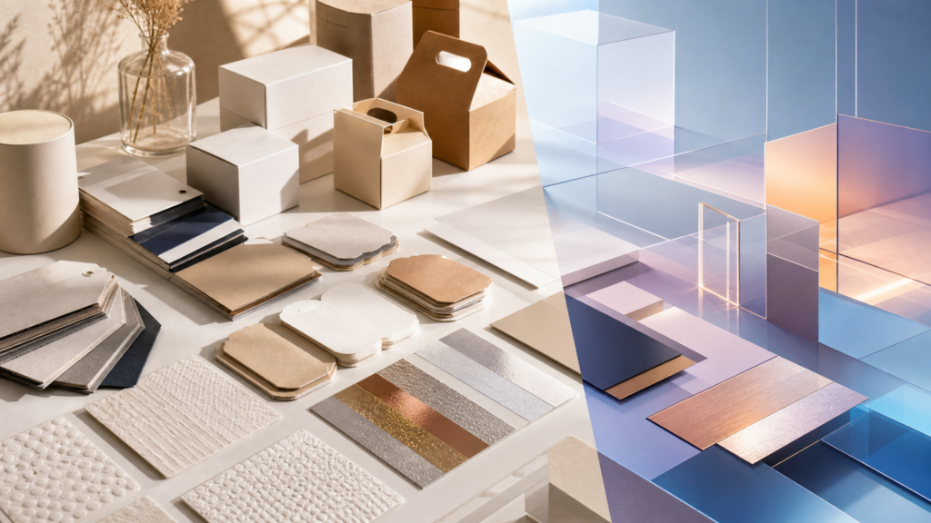 Operator reviewing hybrid printing: is it right for your business? samples for material, color, and finishing quality