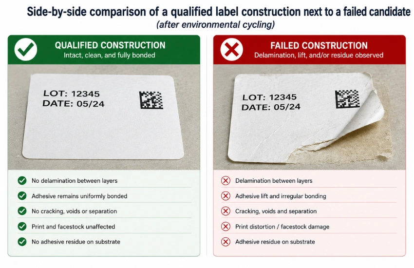 label-adhesive-qualification-results